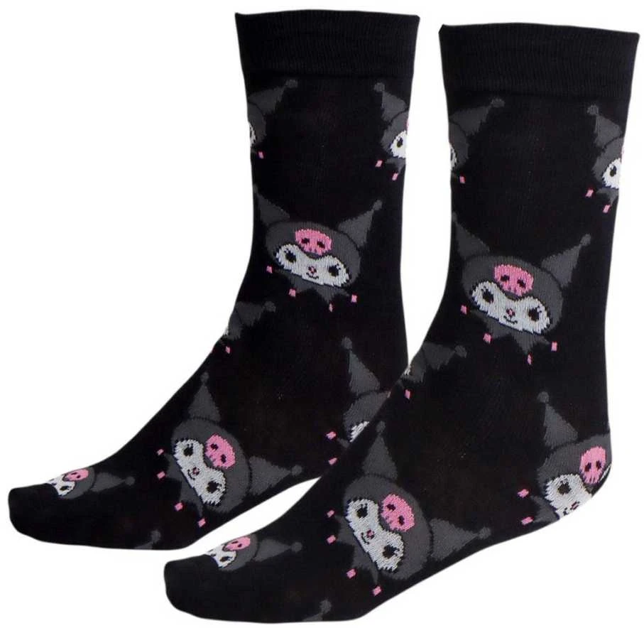 Hello Kitty Kuromi juodos suaugusiųjų kojinės iki kelių 36/43