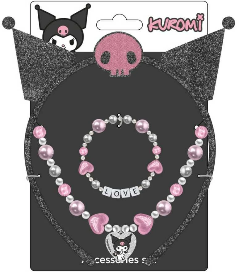 Papuošalų komplektas Hello Kitty Juoda 3 Dalys