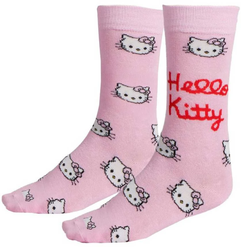 Hello Kitty Mini Head suaugusiųjų ilgos kojinės 36/43