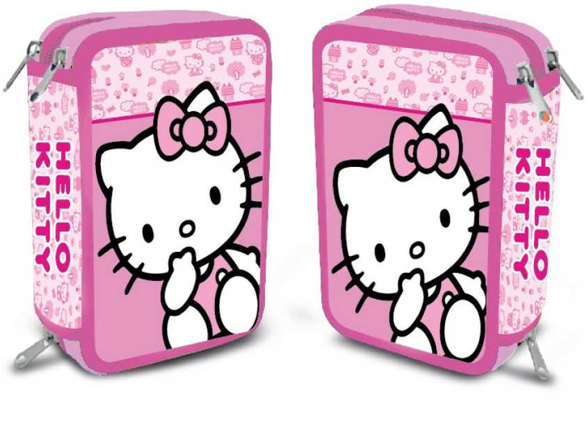 Hello Kitty pieštukų dėklas su Pinky įdaru, 3 lygių