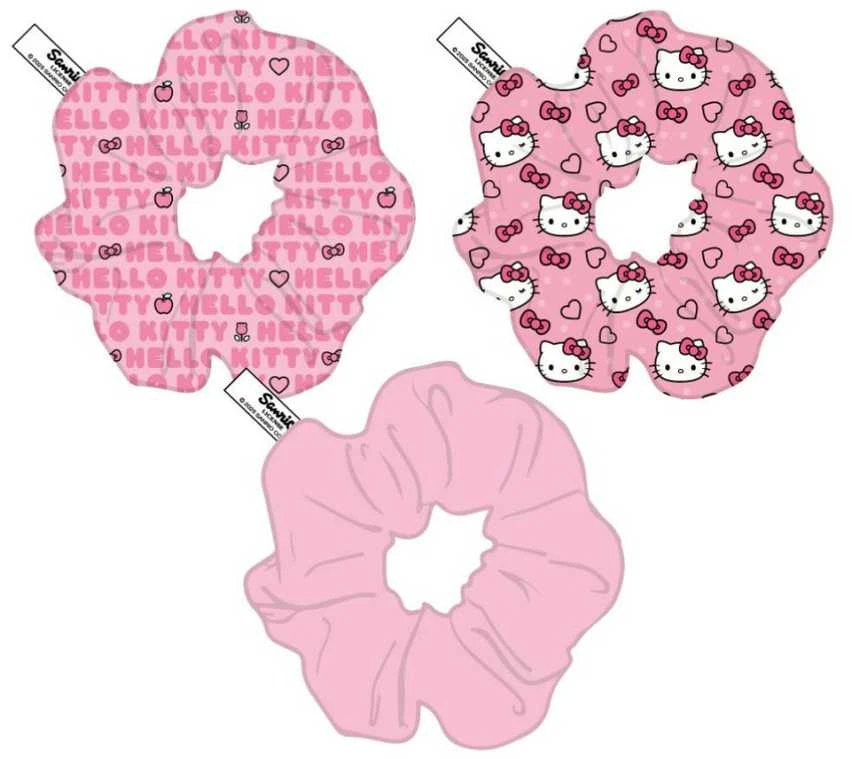 Plaukų gumytės Hello Kitty Fuksija 3 Dalys
