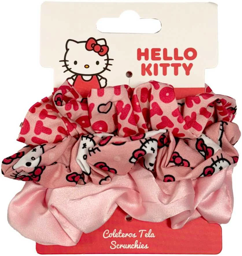 Plaukų gumytės Hello Kitty Fuksija 3 Dalys