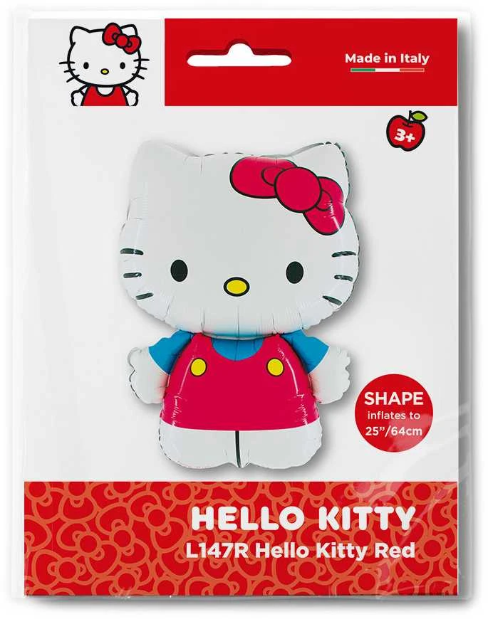 Hello Kitty raudonas folijos balionas 64 cm