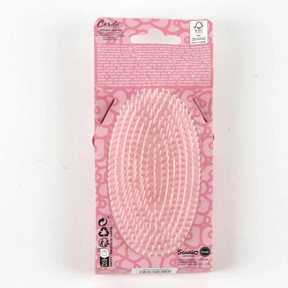 Hello Kitty rožinis blizgučių plaukų šepetys 13 cm