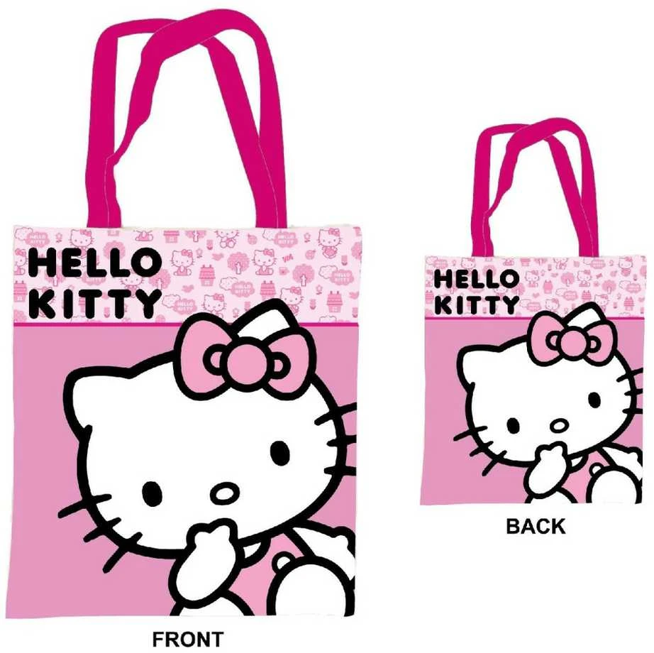 Hello Kitty rožinis drobinis krepšys, pirkinių krepšys 44 cm