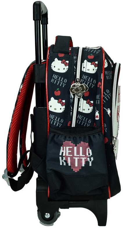 Hello Kitty širdelės formos riedanti darželio kuprinė, krepšys 30 cm