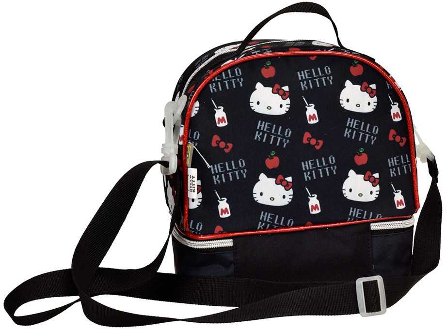Hello Kitty širdelės formos termo pietų maišelis 21 cm