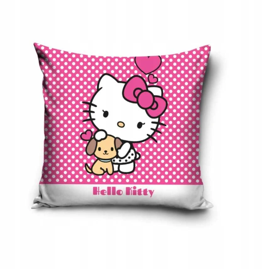 Užvalkalas dekoracyjna 40x40 Hello Kitty rožinė welwetowa 12 Carbotex