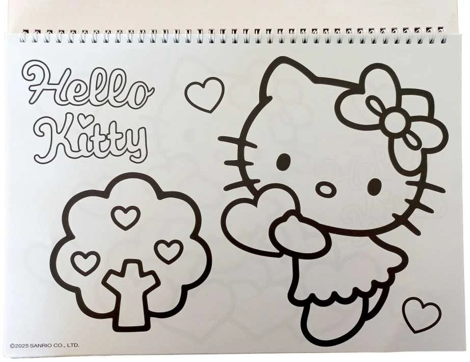 „Hello Kitty Sweetheart“ A/4 spiralinė eskizų knygelė su 40 lapų ir lipdukais