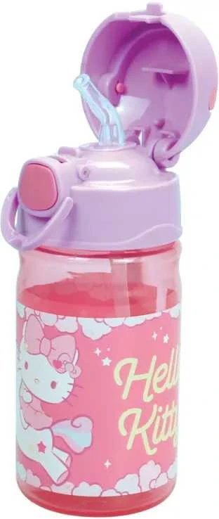 Hello Kitty vienaragio plastikinis butelis su kabliuku 350 ml