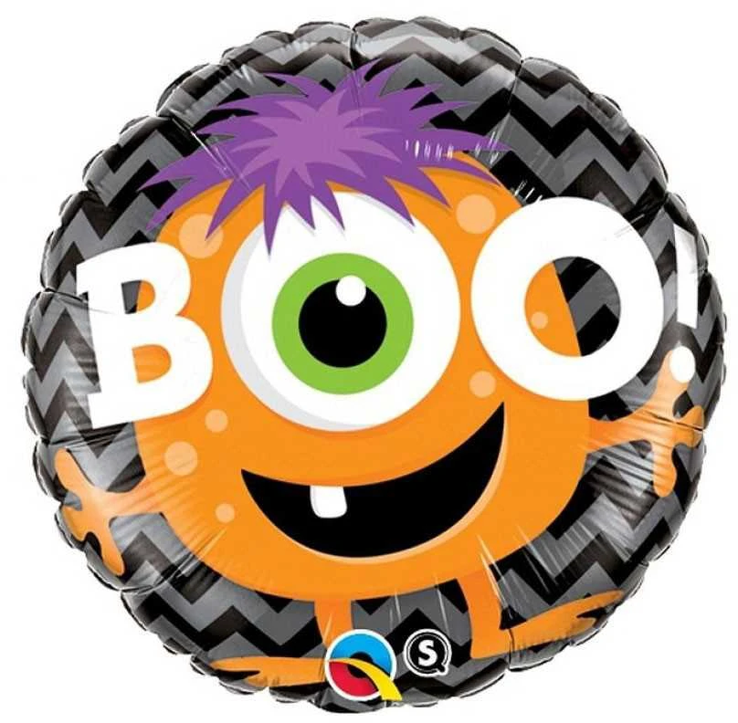 Qulatex folijos balionas 18 monstras Boo! oranžinė
