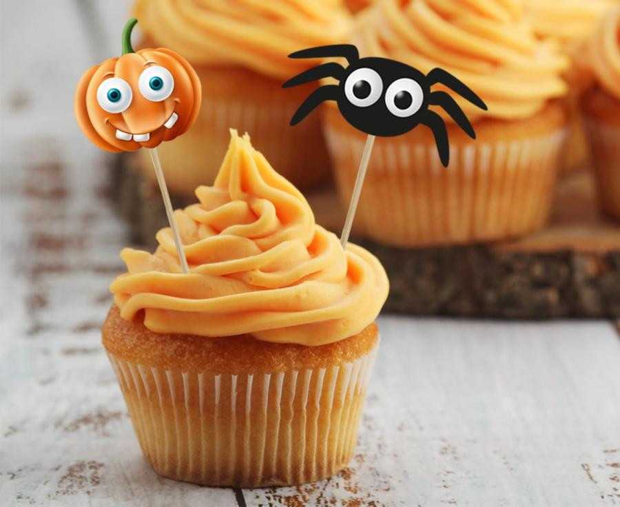 Helovino „Boo“ dekoratyvinių pagaliukų rinkinys, 6 vnt.