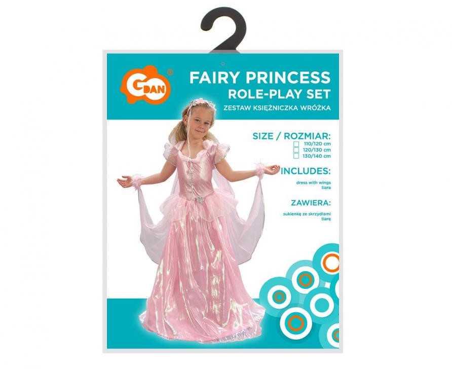 GoDan Princesės fėjos kostiumas vaikams, dydis 120/130 cm