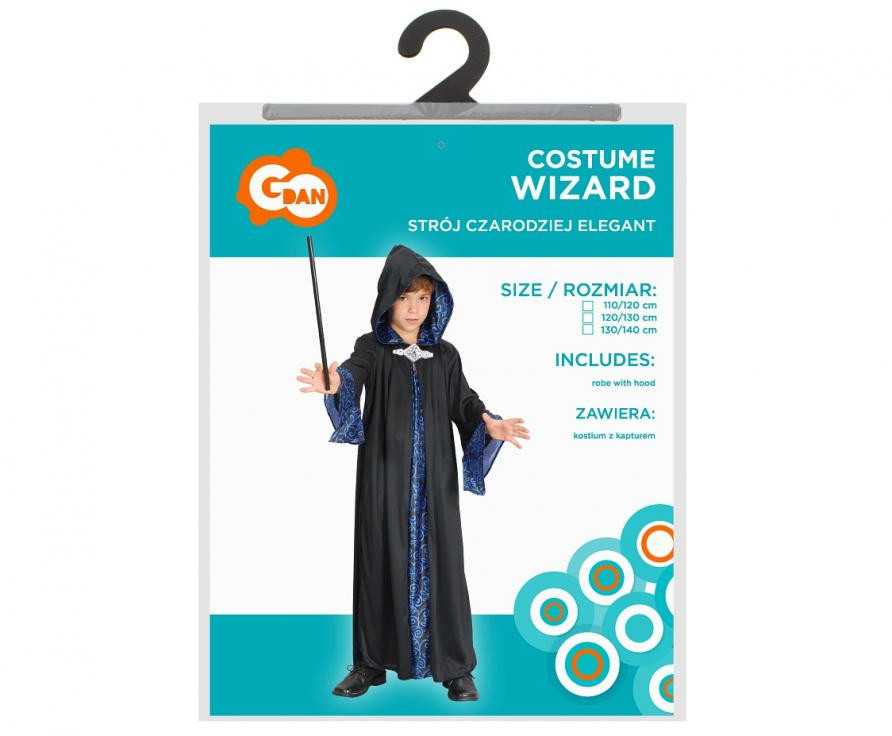 GoDan Wizard kostiumas - 120 / 130 cm universalus