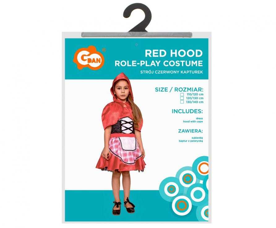 GoDan Costume Raudona universali Hood