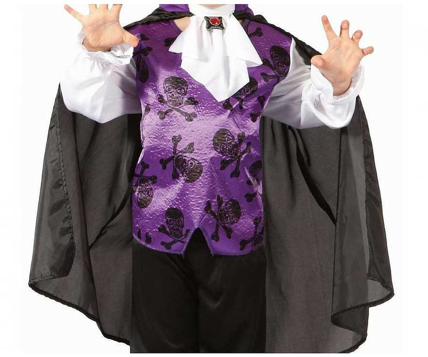 Helovino violetinis vampyro kostiumas 92/104 cm