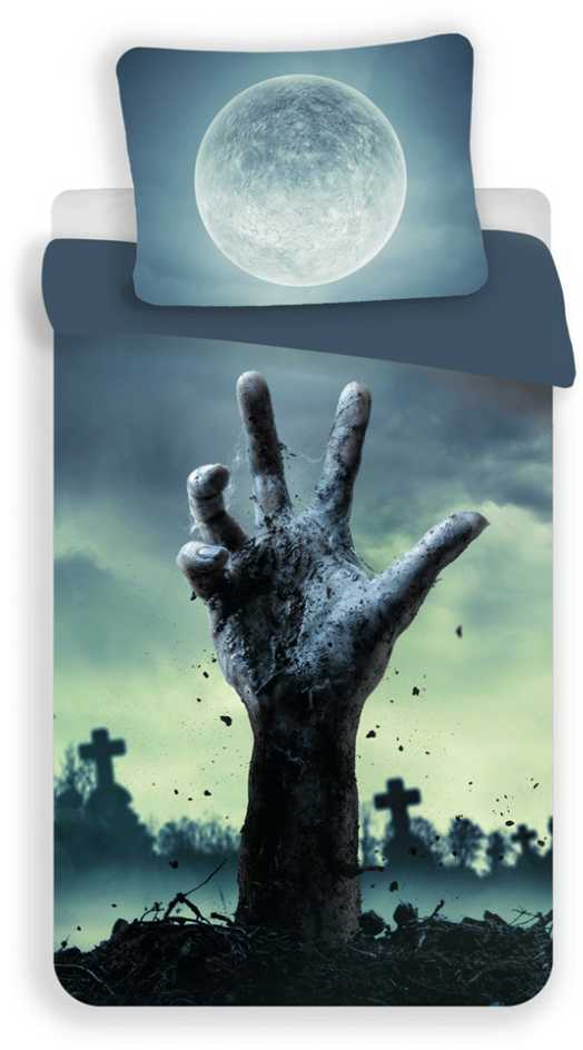 Patalynė su mikrofibry 140x200 Zombie pilka poszewka 70x90
