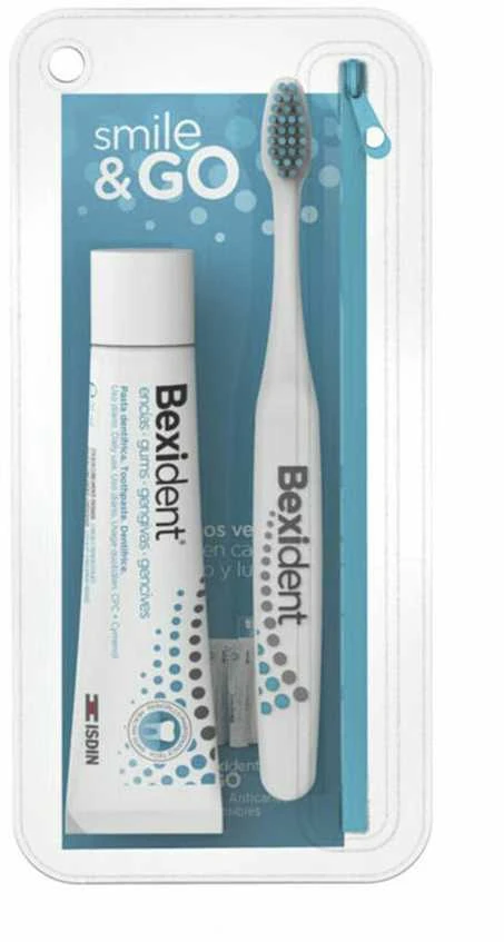 Isdin Bexident Gums Travel Kit Pasta, 25 ml + Dantų šepetėlis