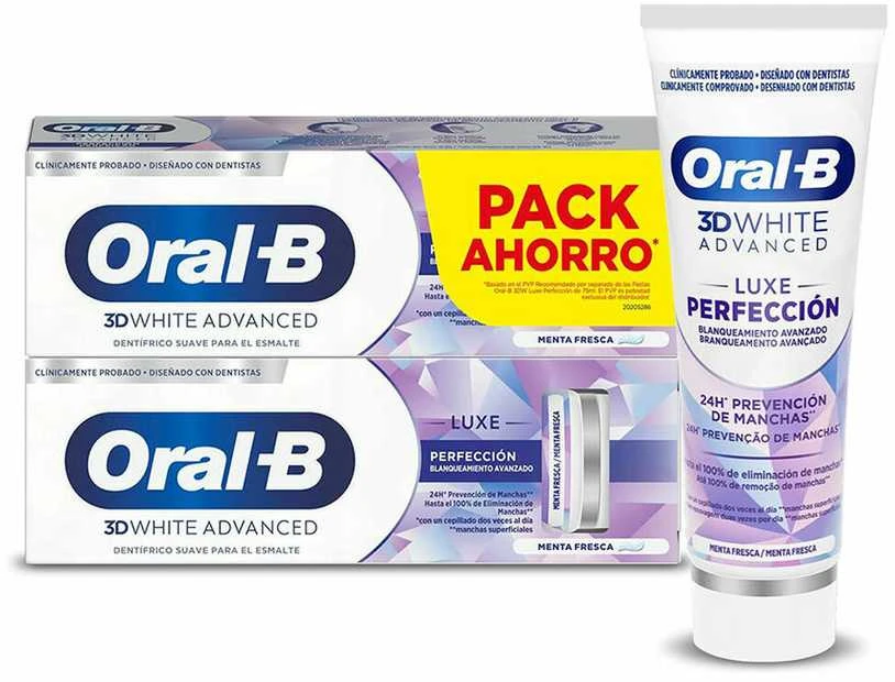 Oral-B 3D Baltas LUXE PERFECTION toothpaste 2 x 75 ml