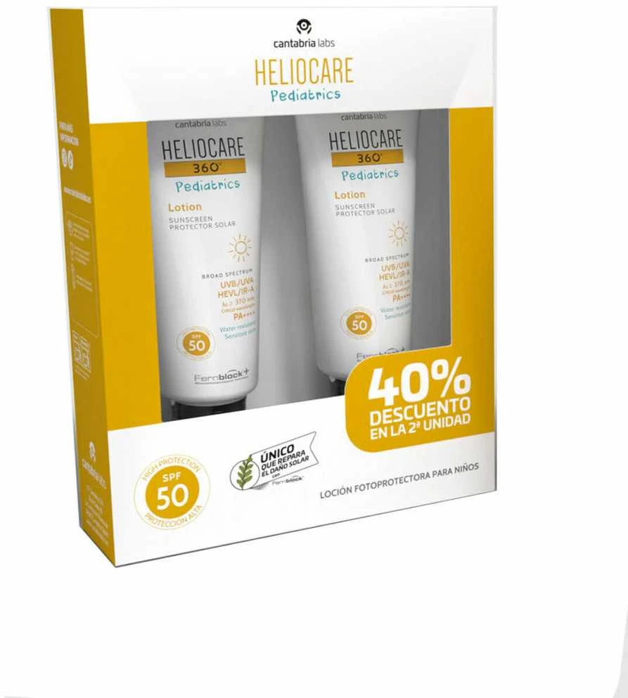 „Heliocare 360 Pediatrics“ losjonas nuo saulės su SPF 50+ 2 vnt., 200 ml