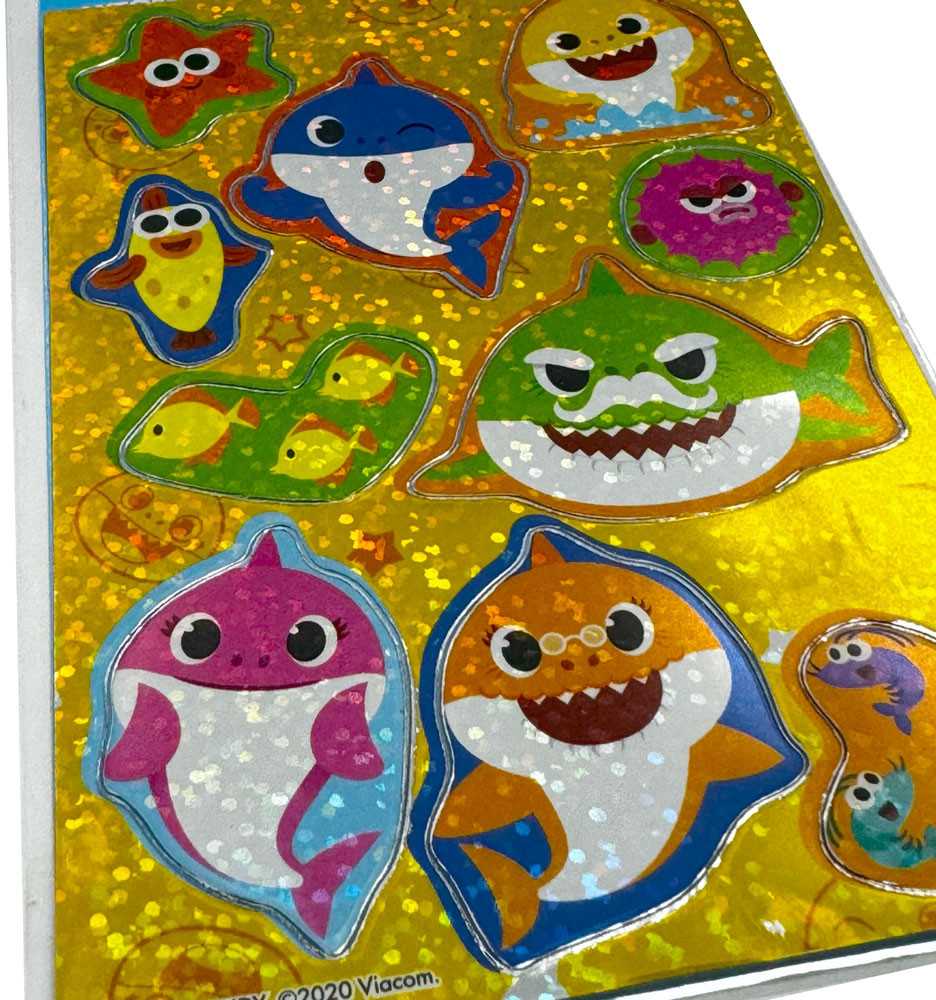 Holografinis lipdukų rinkinys „Baby Shark Aquatic“