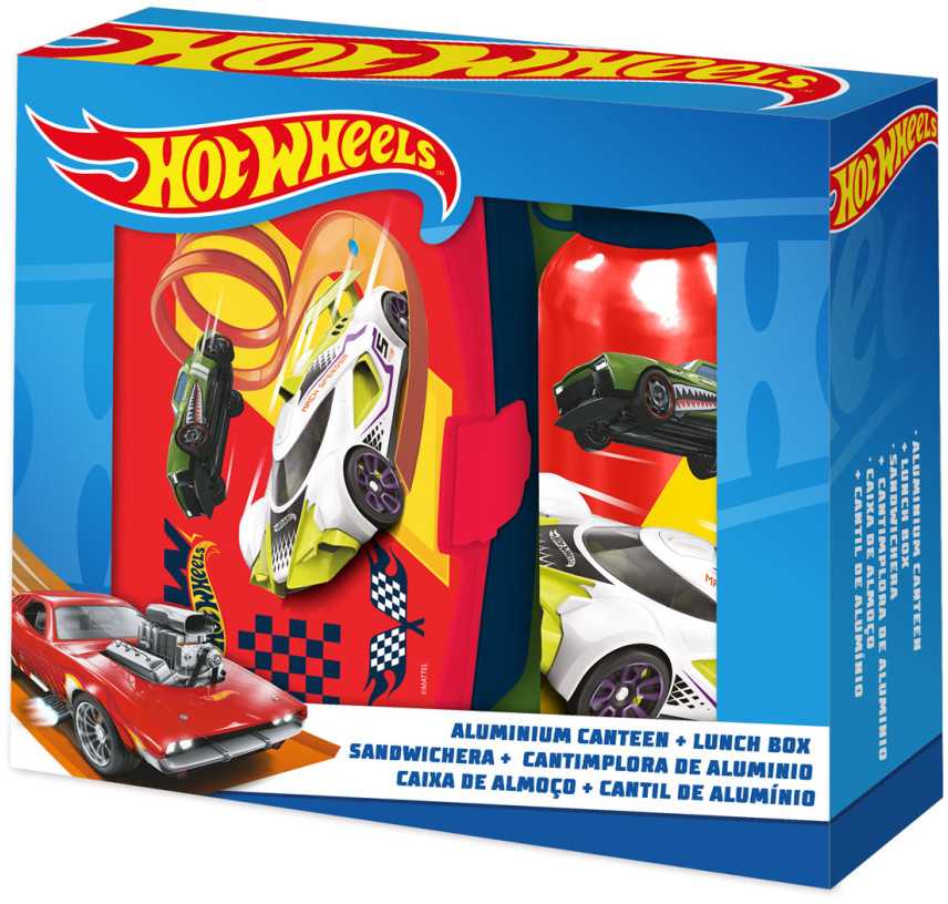 Kids Licensing „Hot Wheels Rinkinys“ priešpiečių dėžutė + butelis 500 ml HW00001