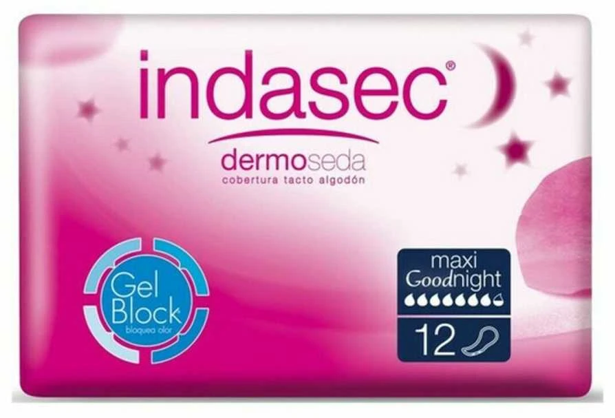 Indasec Dermoseda Good Night inkontinencijos įklotai Maxi 12 vnt
