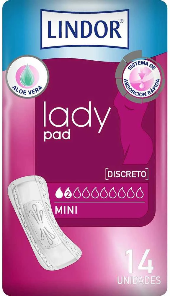 įklotai Hartmann Lindor Lady Pad Mini 2 lašai 14vnt
