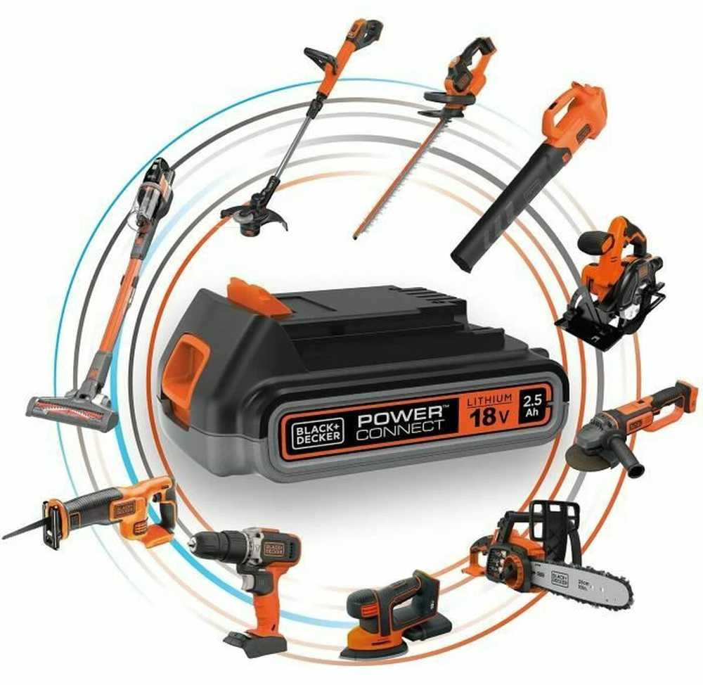 Black & Decker Juodas & Decker Akumuliatorius 18V 2,0 Ah Li-ion, Juodas & Decker