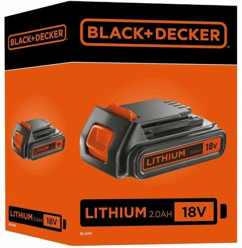 Black & Decker Juodas & Decker Akumuliatorius 18V 2,0 Ah Li-ion, Juodas & Decker