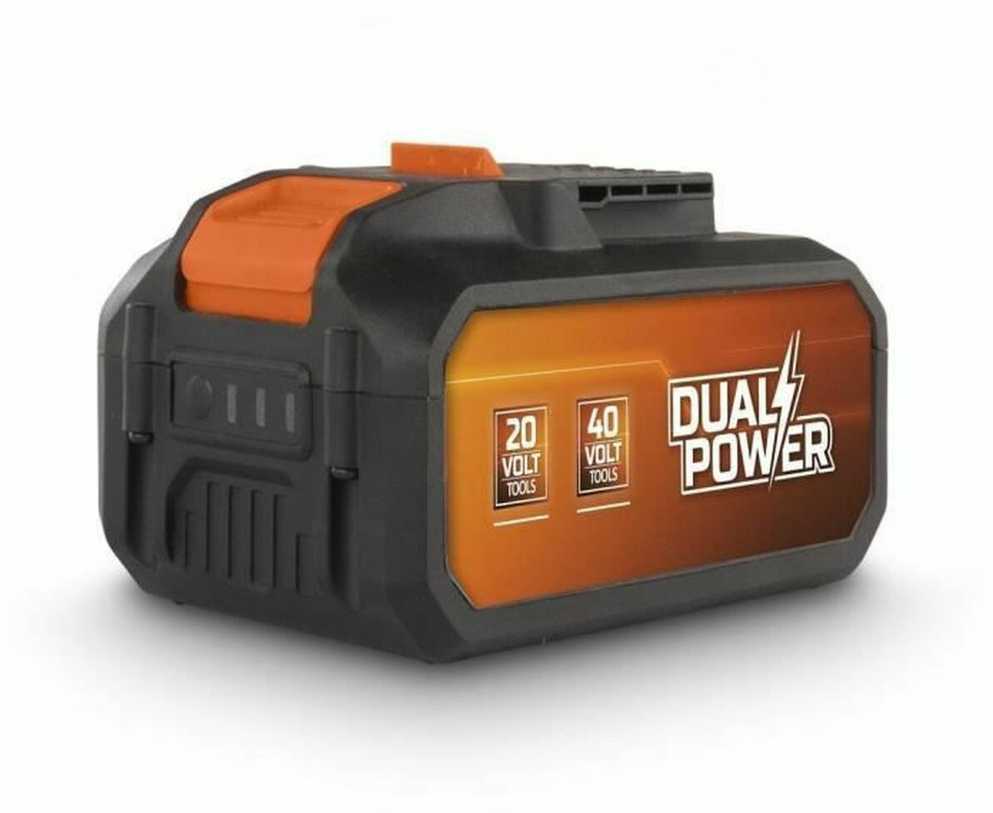 POWERPLUS Dual Power 2x20V 4AH baterija 40V arba 8Ah įrankiui su 20V dvigubos galios elektriniu įrankiu – suderinama su 40V ir 20V įrankiais