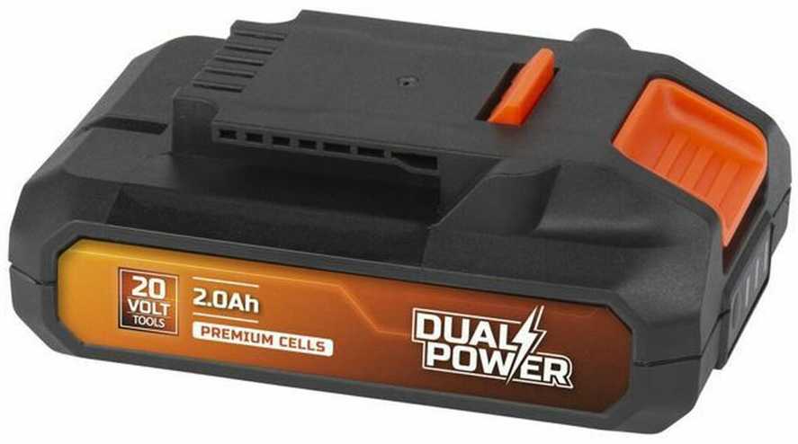 POWERPLUS Akumuliatorius 20V 2AH Dual Power Powdp9021 – tik dvigubos galios 20V įrankiams