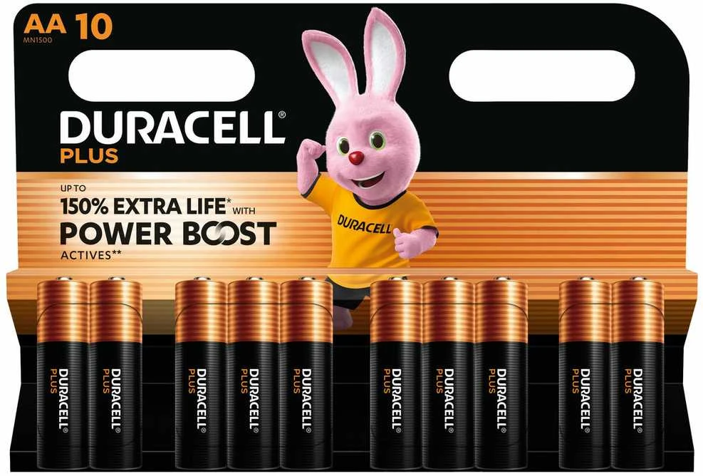 Duracell Plus Boost AA baterijų pakuotė (10 vnt.)