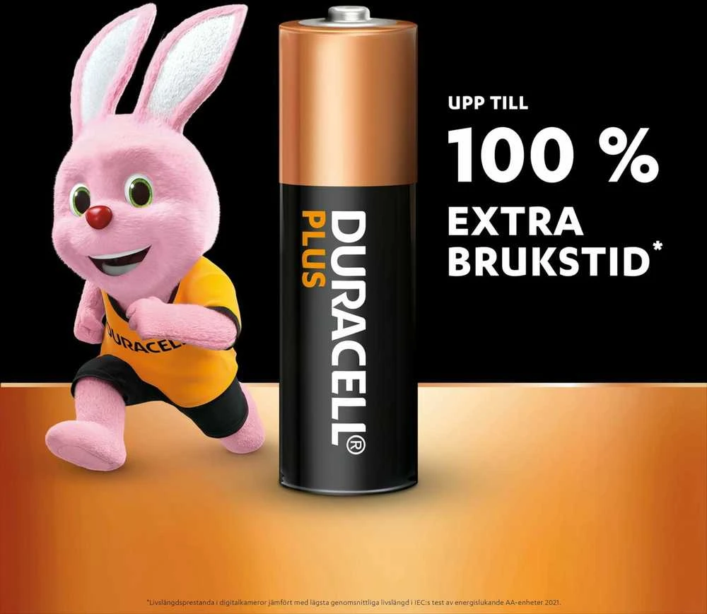 Duracell AA baterija su prekės ženklo zuikio simbolika