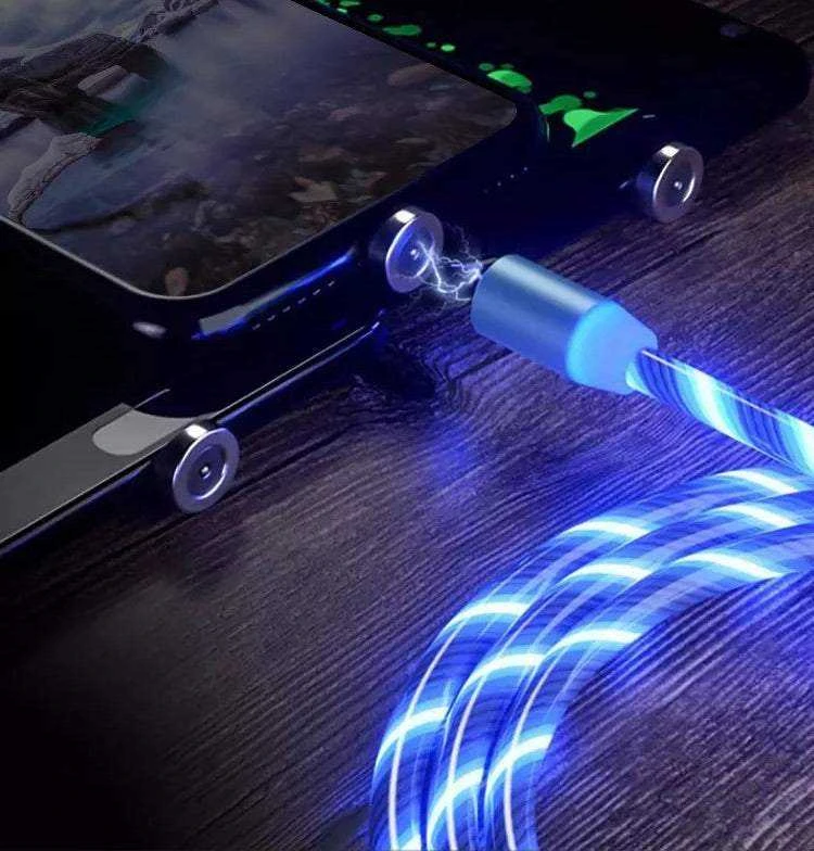 Aptel Maitinimo laidas Magnetinis LED kabelis - laidas 3in1, raudonas
