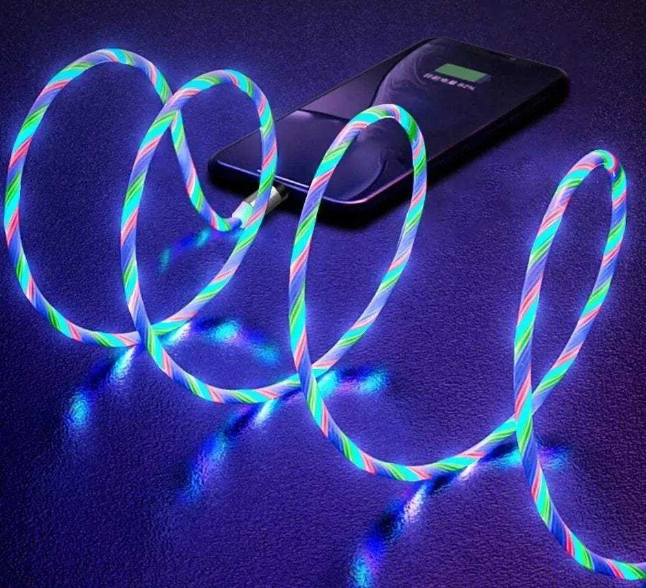 Aptel Maitinimo laidas Magnetinis LED kabelis - laidas 3in1, raudonas