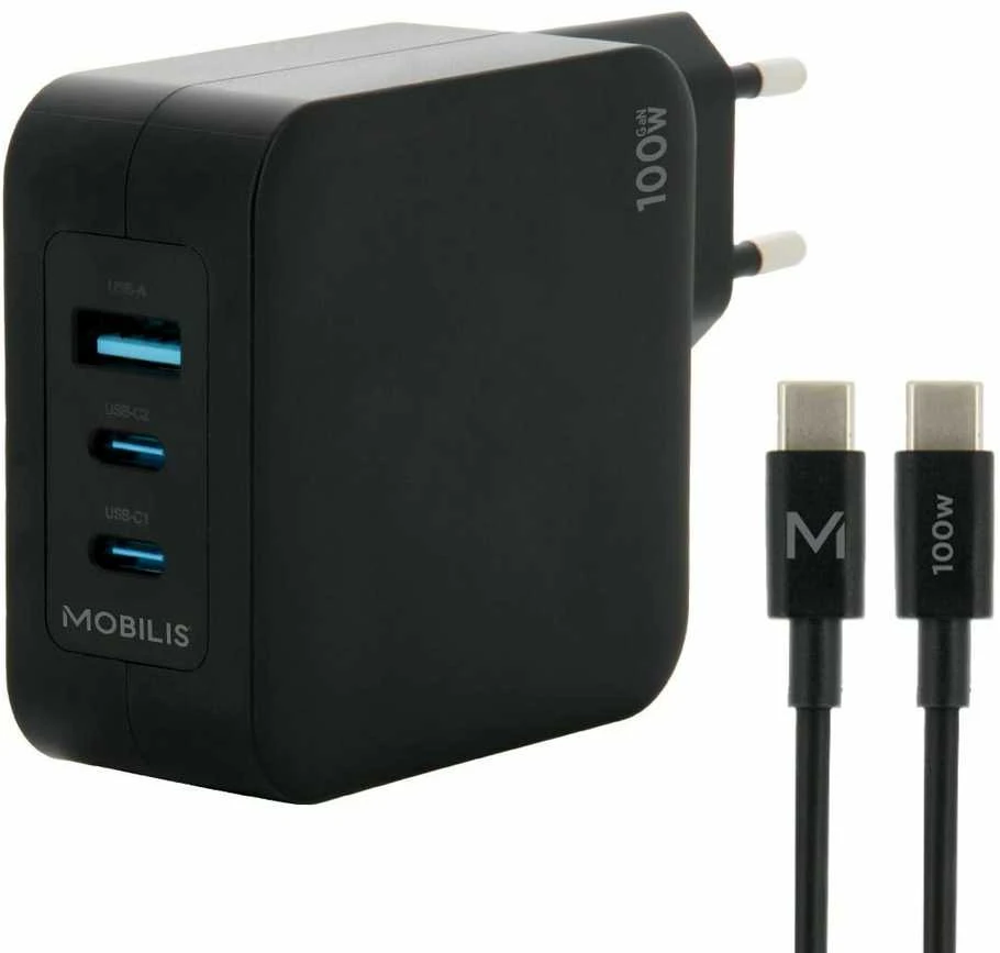 Įkroviklis Mobilis kroviklis ścienna GaN 1 2 100W (001365)