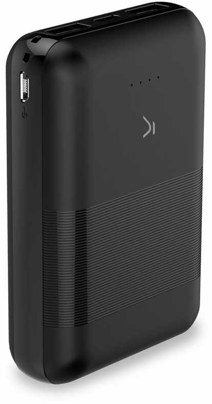 Ksix Powebank Mini 10000mAh 10W+cable USB-A USB-C Juodas