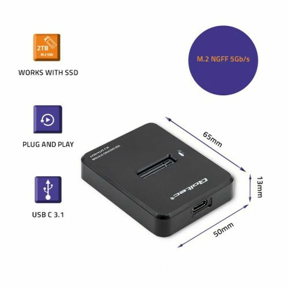 QOLTEC 50314 prijungimo stotelė SSD M.2 SATA NGFF USB 3.1