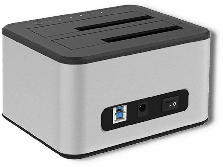 QOLTEC 50316 2x HDD / SSD prijungimo stotelė 2,5 / 3,5 colio SATA USB 3.0 klonavimas