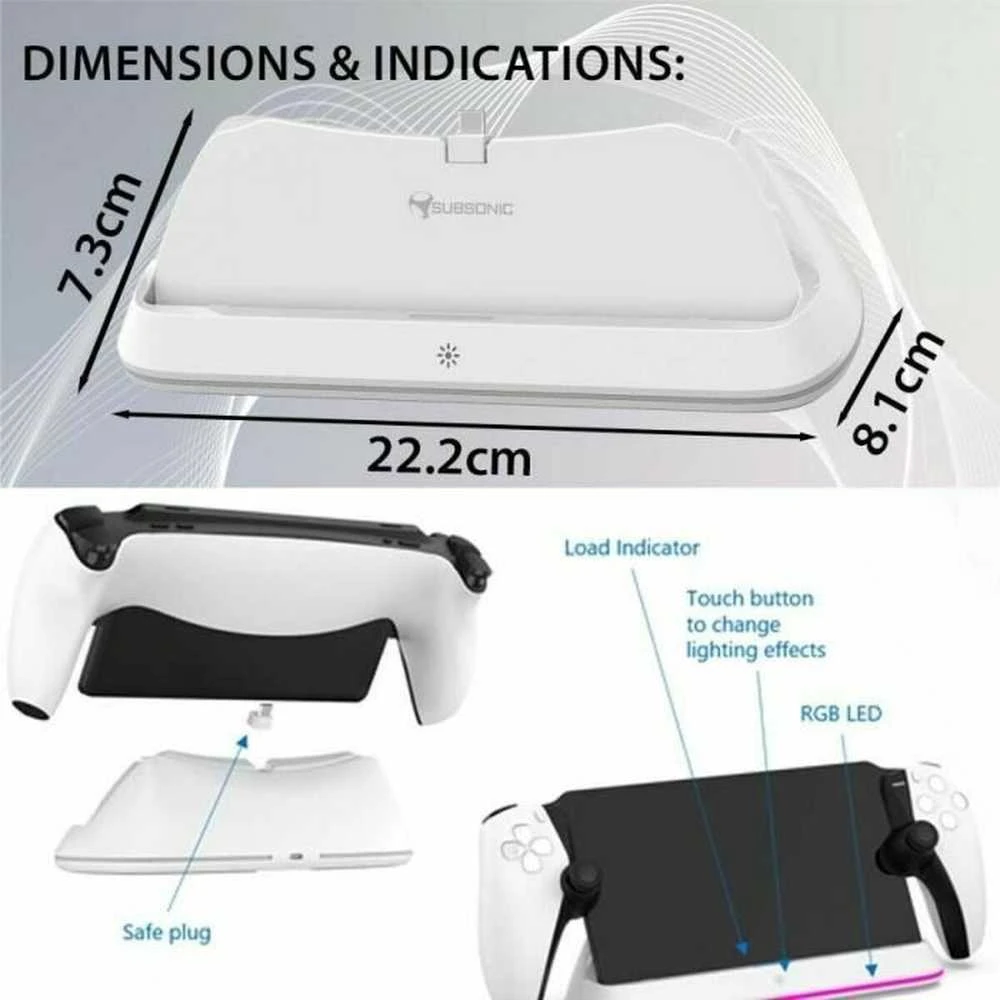 Subsonic Ikigarsinis įkrovimas + atmintis + LED PS PORTAL
