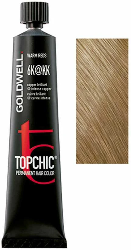 Goldwell Topchic 6K@KK tūbelė ir atspalvio pavyzdys