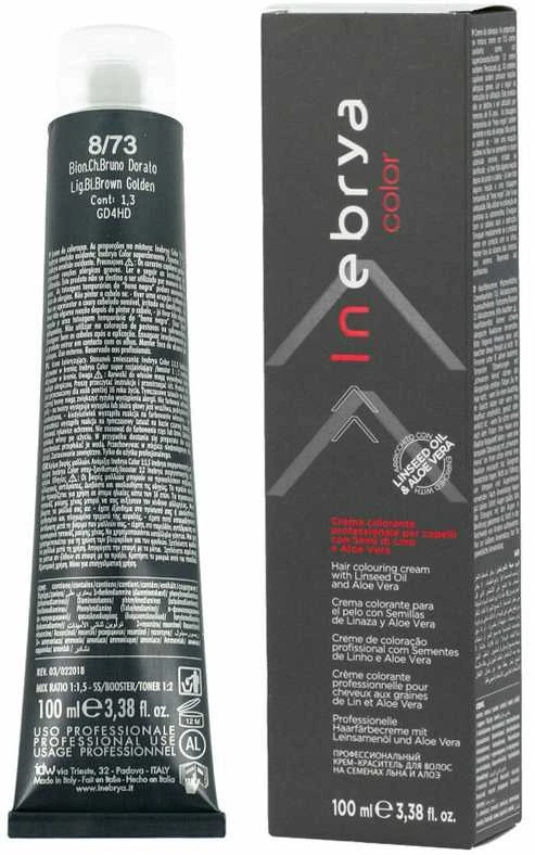 Inebrya Color hair dye 100ml - 8/73 | Light Skirtas šviesiems plaukams Brown Golden