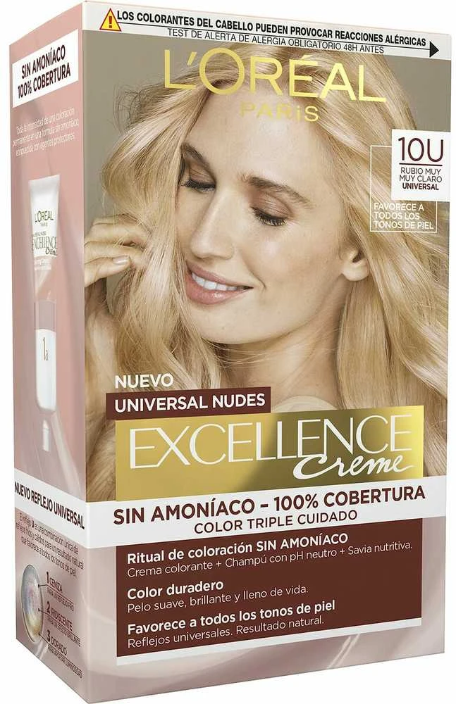 L'Oreal Excellence Nudes 10u plaukų dažų pakuotė