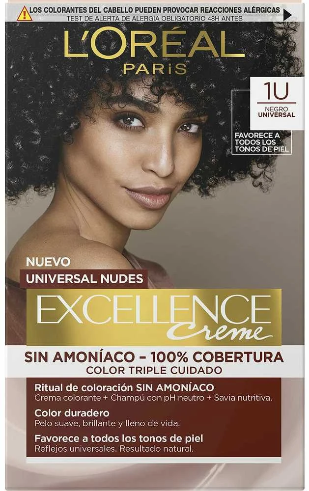 L'Oreal Excellence Nudes 1U dažai dėžutėje
