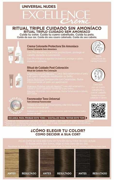 L'Oreal EXCELLENCE NUDES dye #4u-ruda 5 u