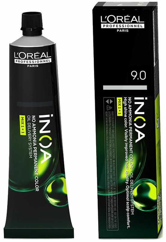 L‘Oreal Professionnel iNOA plaukų dažai | spalva: 9.0 - Very Light Blonde, 60 ml
