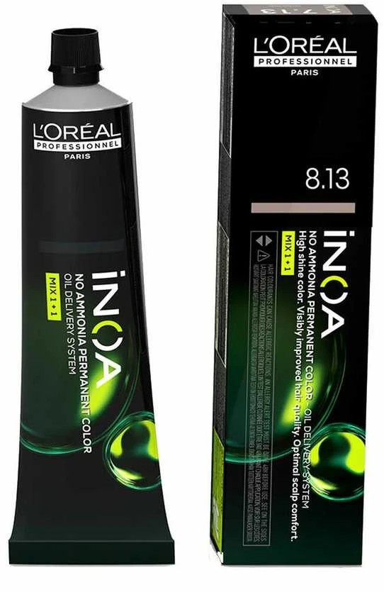 L‘Oreal Professionnel iNOA plaukų dažai | spalva: 8.13 - Light Beige Blonde, 60 ml