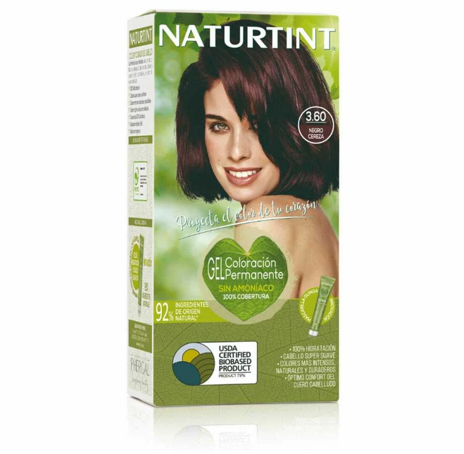 Naturtint 3.60 juodos vyšnios spalvos plaukų dažų pakuotė