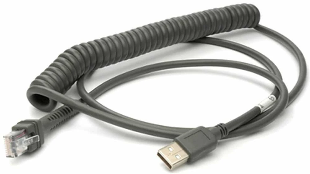 „Datalogic“ kabelis, USB, A tipas, suvyniotas, POT, CAB-524, 8 pėd.